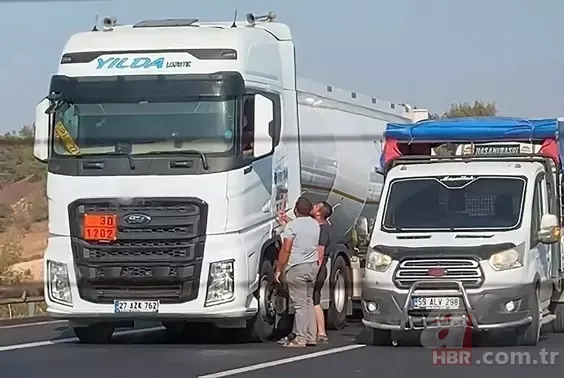 Trafikte baltalı dehşet! TIR şoförüne böyle tehditler savurdu 6