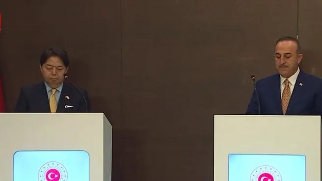 Son dakika: Dışişleri Bakanı Mevlüt Çavuşoğlu ile Japonya Dışişleri Bakanı Hayashi Yoshimasa'dan ortak basın toplantısı