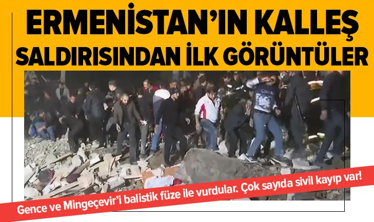 Ermenistan'in hain saldırısından gelen ilk görüntüler!