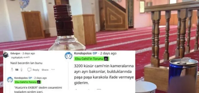 Camide içki içip görüntülerini paylaştı! Ahlaksız adamın sözleri çileden çıkardı! Bakan Yerlikaya: Şahıs yakalandı