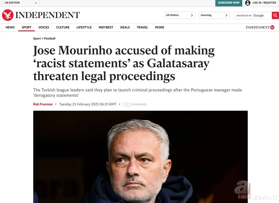 Jose Mourinho'nun skandal sözleri dünya basınında: Irkçılık suçlaması 4