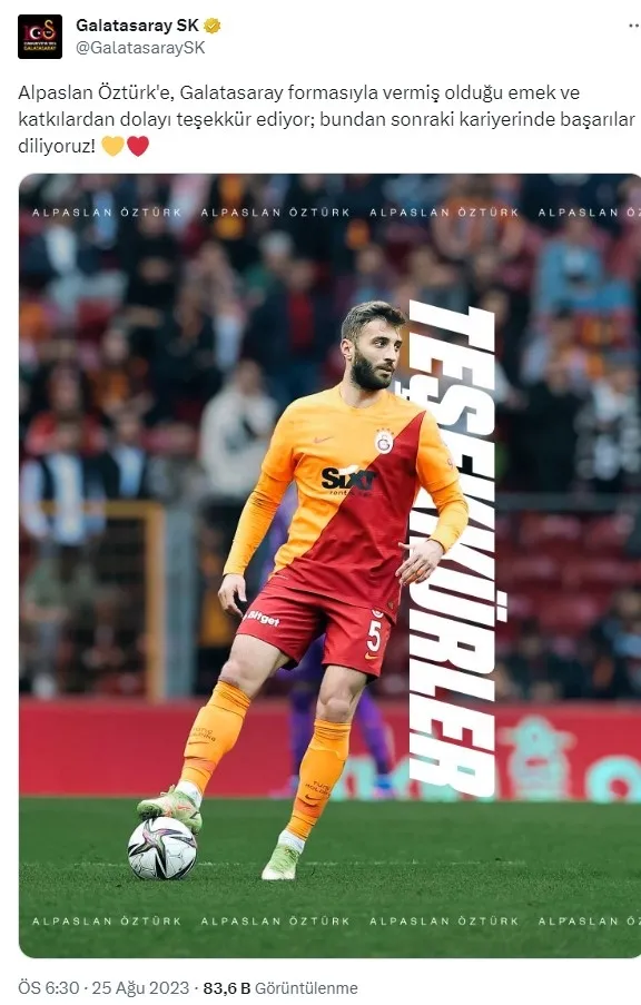 Son dakika! Galatasaray Alpaslan Öztürk’le yollarını ayırdı