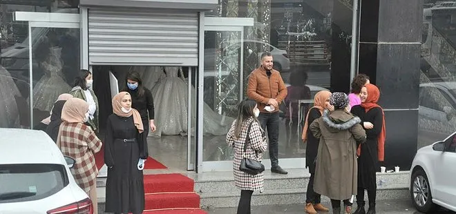 Diyarbakır’da gelinlik mağazasında çıkan yangından 7 kadın etkilendi