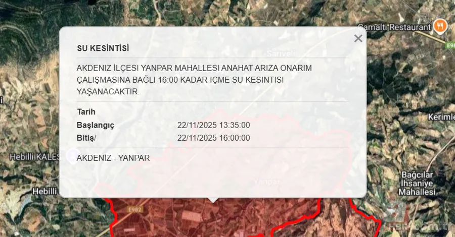 Mersin su kesintisi sorgulama: 22 Kasım Mersin’de su kesintisi ne zaman bitecek? 6
