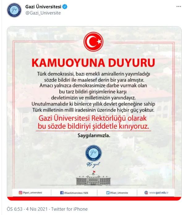 104 emekli amiralin darbe imalı bildirisine üniversitelerden tepkiler çığ gibi büyüyor - 8