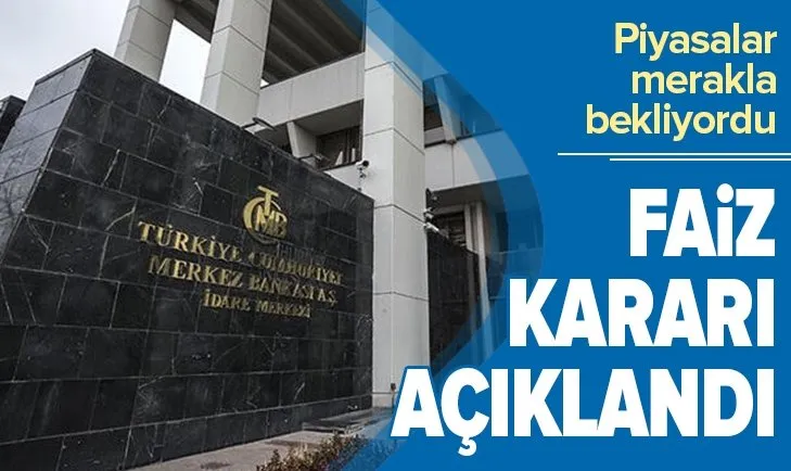 Merkez Bankası faizleri 10,25'te sabit tuttu