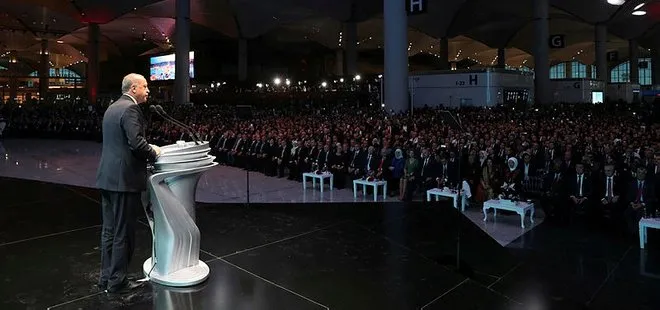 Başkan Erdoğan, İstanbul Yeni Havalimanı’nın açılışında konuştu