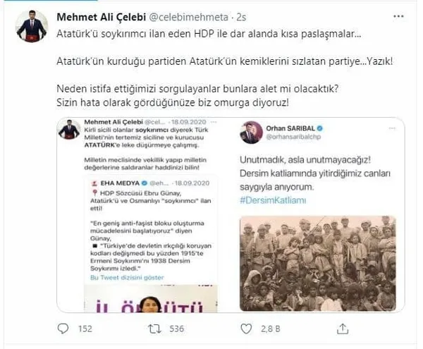 1620141240038.jpg "Atatürk'ü soykırımcı ilan eden HDP ile dar alanda kısa paslaşmalar!" CHP'li Orhan Sarıbal'ın Dersim paylaşımına tepki yağıyor - 4
