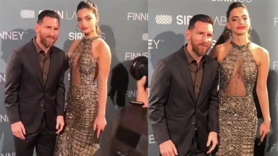 Lionel Messi, Yael Shelbia ile fotoğraf çekilirken dondu kaldı! Messi alay konusu oldu