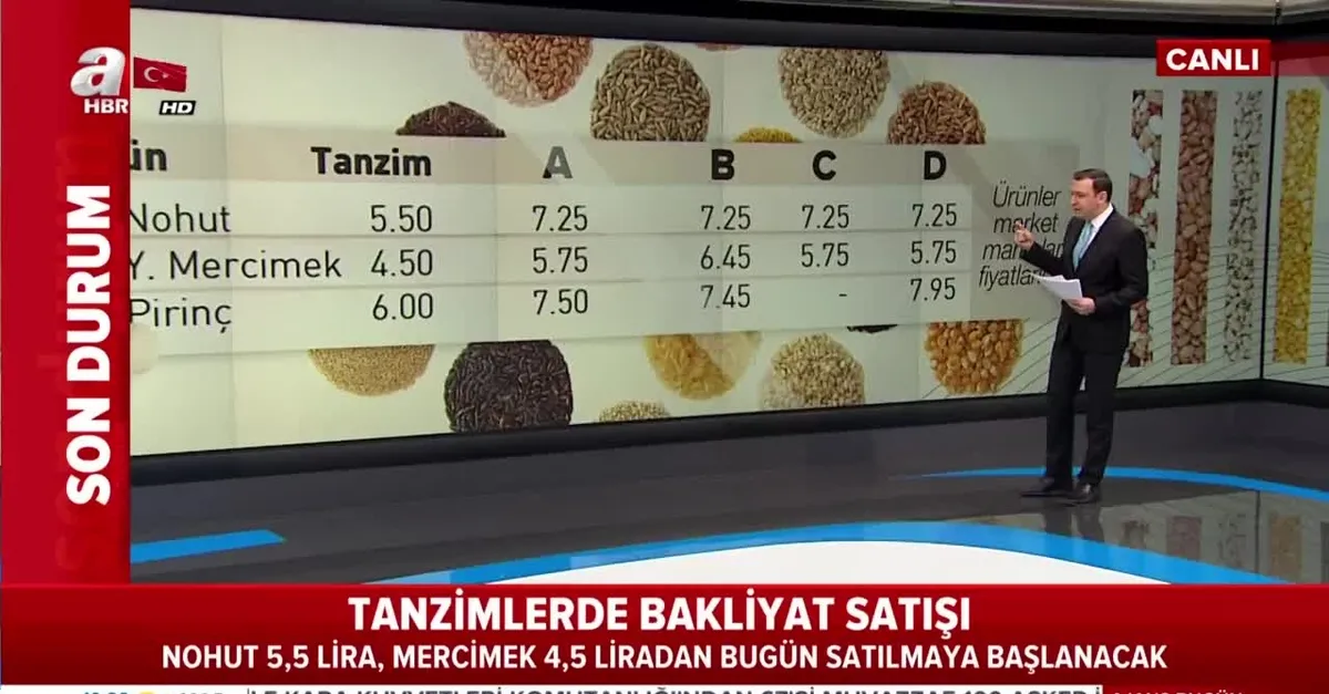 Tanzimlerde bakliyat satışı başladı