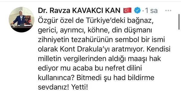 Son dakika: AK Parti'den CHP'li Özgür Özel'e sert tepki! Merve Kavakcı’nın kızı Fatma Gülham Abusahanab’a "vampir" demişti - 2