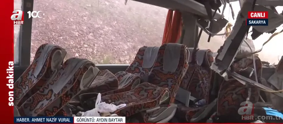 Kuzey Marmara Otoyolu'nda katliam gibi kaza! 7 araç birbirine girdi | A Haber olay yerinde! İşte otobüsün son hali 16