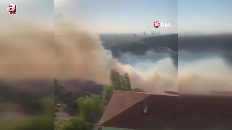 Maltepe’de geniş arazi yangını