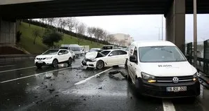 Beşiktaş TEM Otoyolunda zincirleme kaza