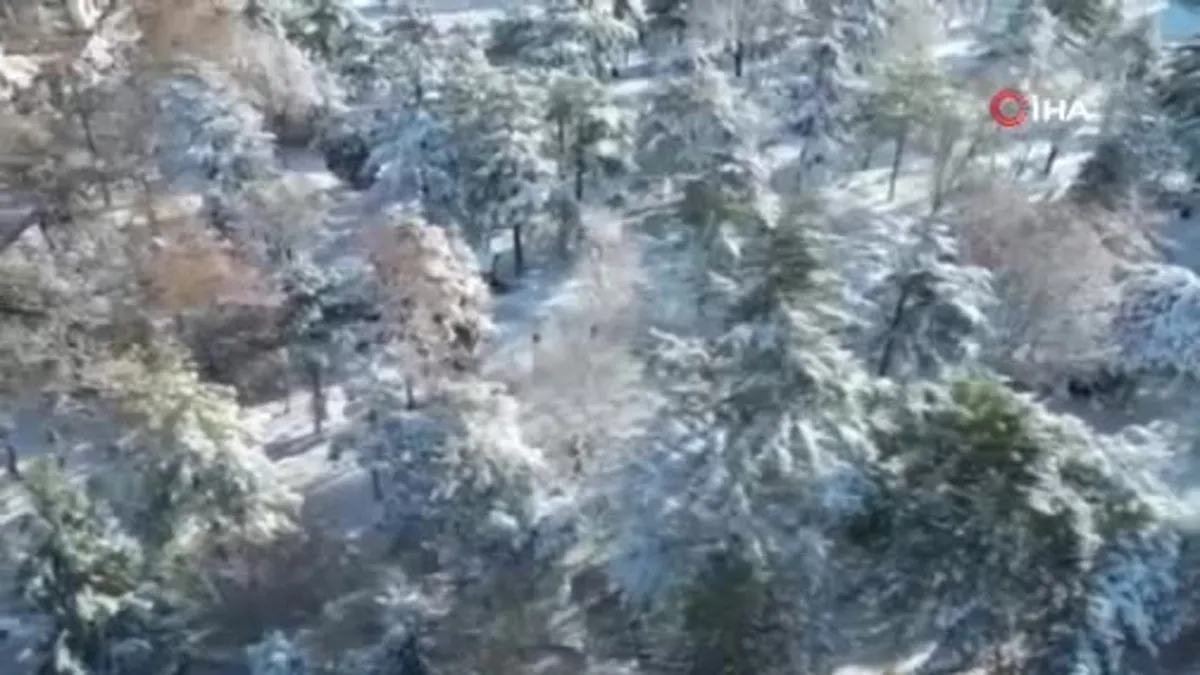 Afyonkarahisar'da kar manzaraları kamerada