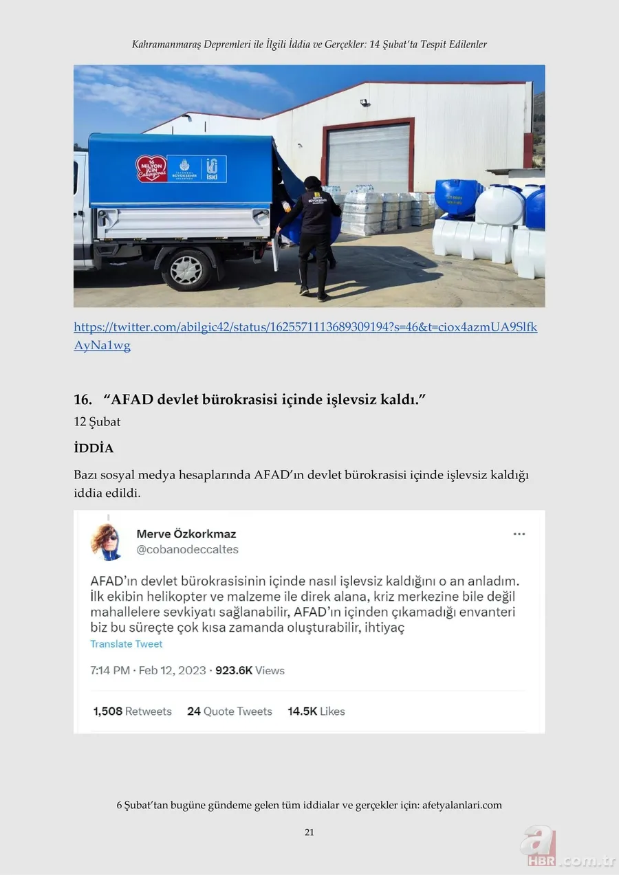 Kahramanmaraş depremi sonrası korkunç yalanlar! Muhalefet ve sosyal medyanın provokasyonu çürütüldü 24