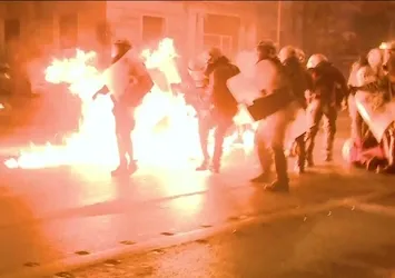 Atina'da Obama protestosu