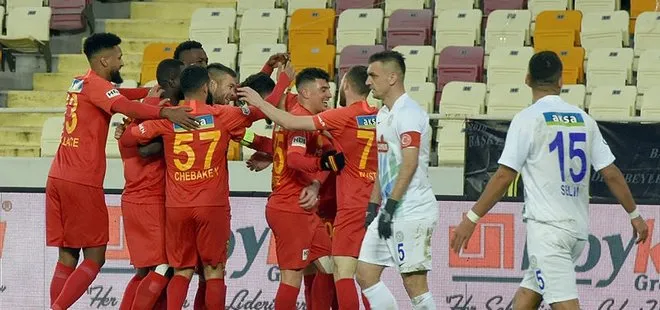 Süper Lig 19. hafta karşılaşması Yeni Malatya 4-1 Çaykur Rizespor MAÇ SONUCU ÖZET