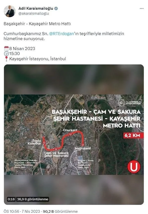İstanbul yeni metrosuna kavuştu! Başkan Erdoğan’dan Başakşehir-Kayaşehir metrosu açılış töreninde önemli açıklamalar