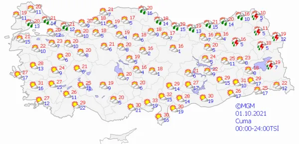 1632842872581.png Meteoroloji 5 günlük hava tahmin raporunu son dakika olarak paylaştı! Sağanak yağış geliyor! İstanbul Ankara İzmir'de bu hafta hava durumu nasıl olacak? - 5
