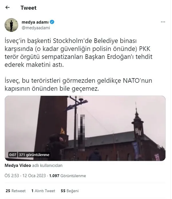 İsveç'in göbeğinde büyük skandal: Başkan Erdoğan'ın maketini astılar! İsveç Büyükelçisi Türk Dışişleri'ne çağrıldı