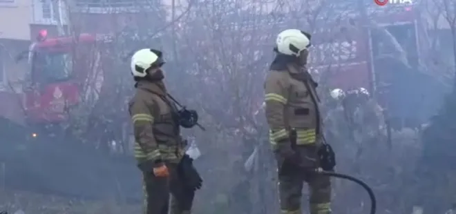 Çatalca’da evi yanan kadın uzun süre gözyaşı döktü