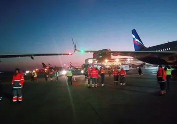 Havalimanında akılalmaz kaza! Son anda fark etti