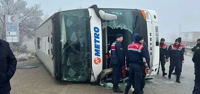Ankara'da otobüs devrildi: 8 yaralı