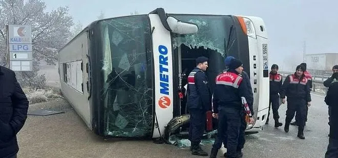 Ankara’da otobüs devrildi: 8 yaralı