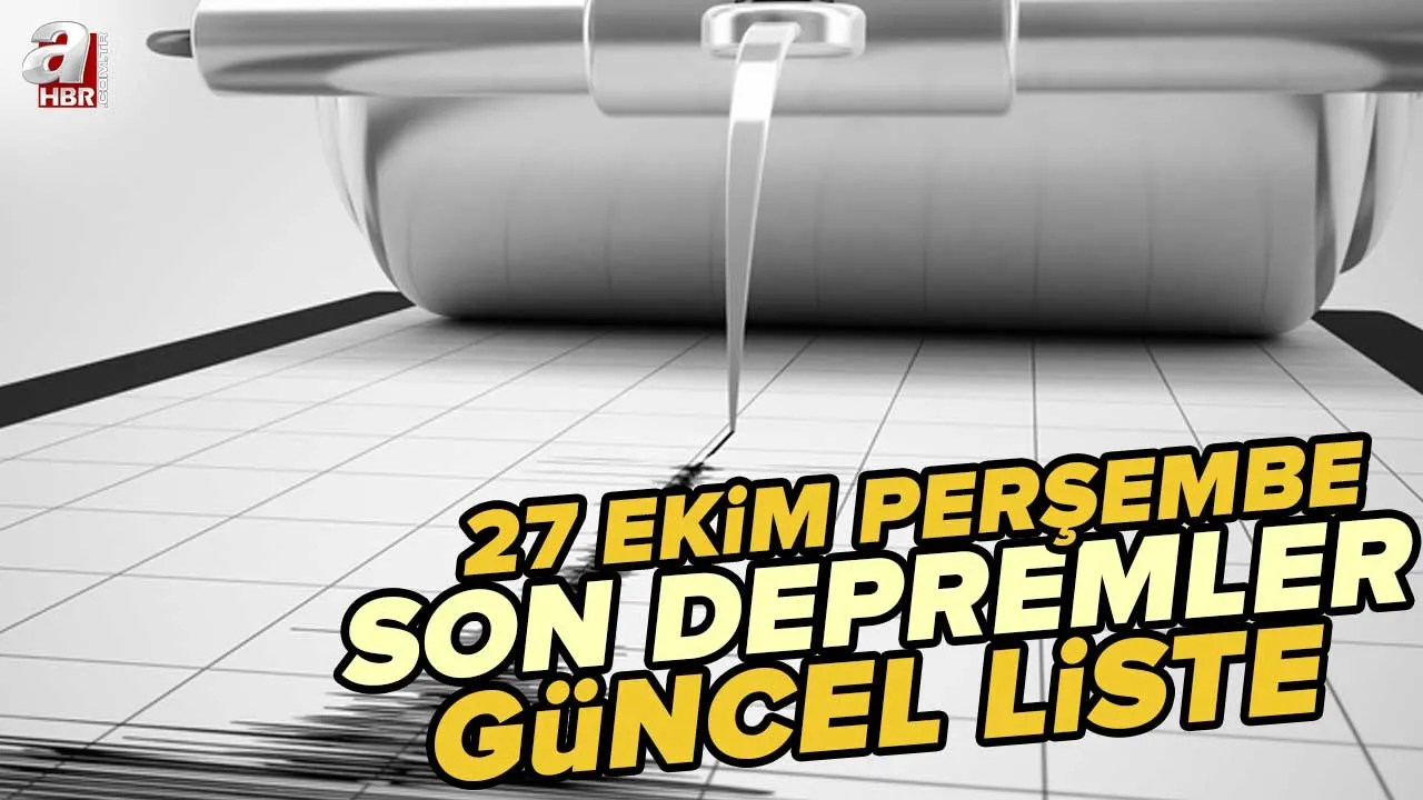 Son deprem nerede oldu, kaç şiddetinde? 27 Ekim AFAD ve Kandilli Rasathanesi son depremler şiddeti ve merkez üssü