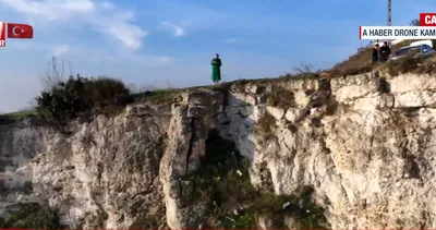 Uçurumun kenarında yaşam! A Haber drone kamerası ile havadan görüntüledi