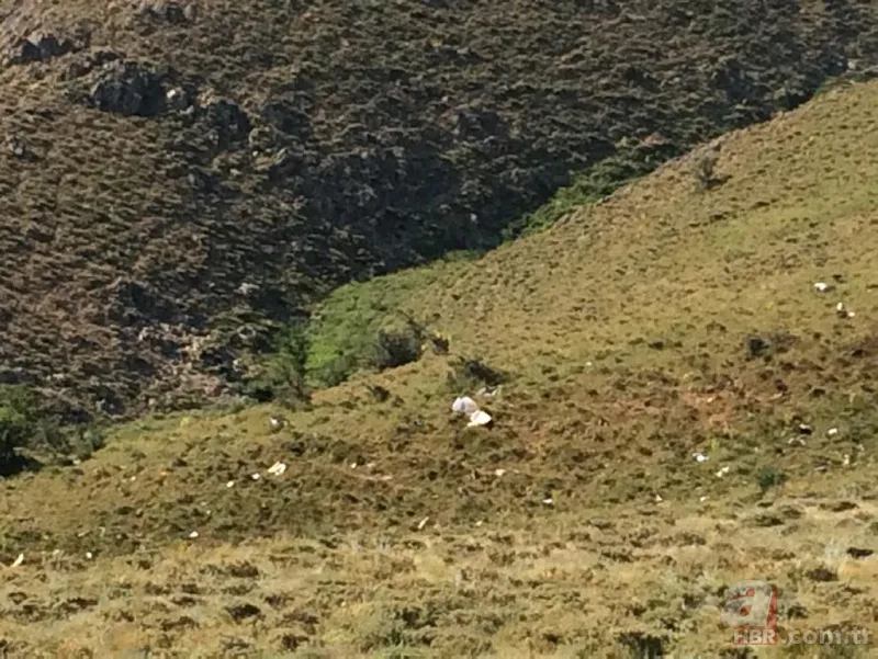 Van'da keşif uçağı düştü! Olay yerinden görüntüler... 16