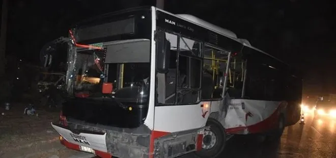 İzmir’de feci kaza! Belediye otobüsü duvara çarptı