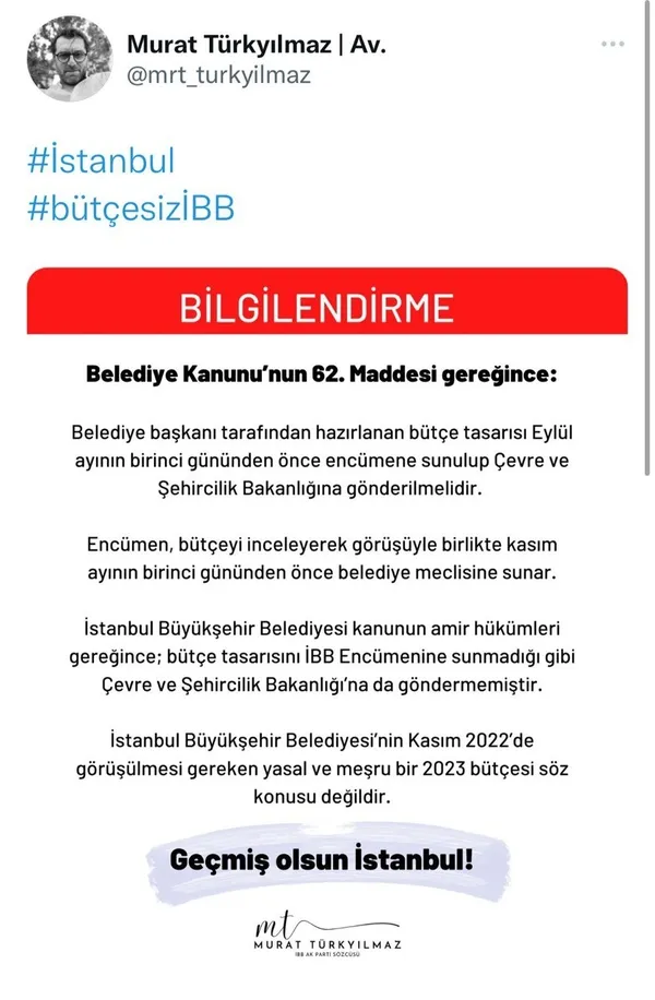İBB 2023 bütçesini yasal süre içinde sunamadı! Tevfik Göksu belgesiyle tepki gösterdi: Böyle bir beceriksizliği nasıl becerdiniz? - 5