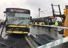 İETT otobüsü Galata Köprüsü’nde kaza yaptı!