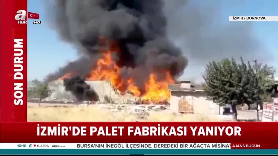 Son Dakika Izmir De Palet Fabrikasinda Yangin Olay Yerinden Ilk Goruntuler Video Izle Flas Haber Ahaber Video Izle