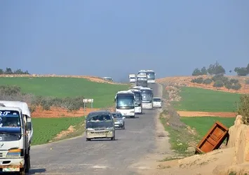 Suriye'de tahliye edilenlere saldırı