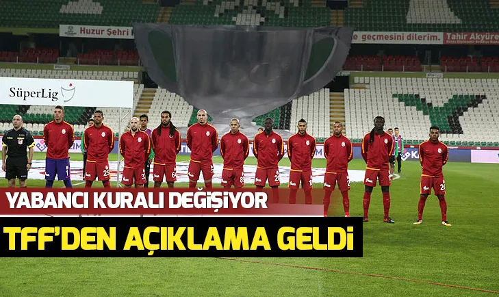 TFF’den açıklama geldi! O kural değişiyor