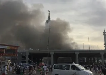 Kabe'deki şantiyede yangın çıktı