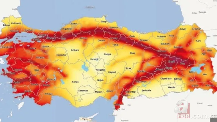Türkiye deprem haritası - Türkiye fay hatları nerede? Hangi ilde ne kadar deprem tehlikesi var?