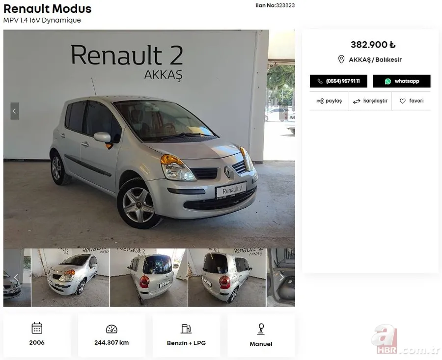 Listede en pahalı ikinci el araç 500 bin TL! Renault 12 ay garanti ile satışa sunuyor! İşte Renault, Peugeot, Fiat, Volkswagen, Hyundai, Opel…. 12