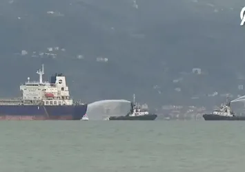 İzmit Körfezi'nde tanker gemisinde yangın! Soğutma çalışmaları sürüyor