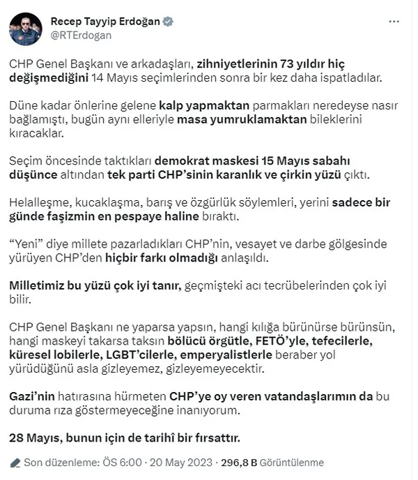 Başkan Erdoğan’dan Adıyaman’da depremzedelere hakaret eden muhalefete sert sözler: Menfaatçi de cahil de sizsiniz