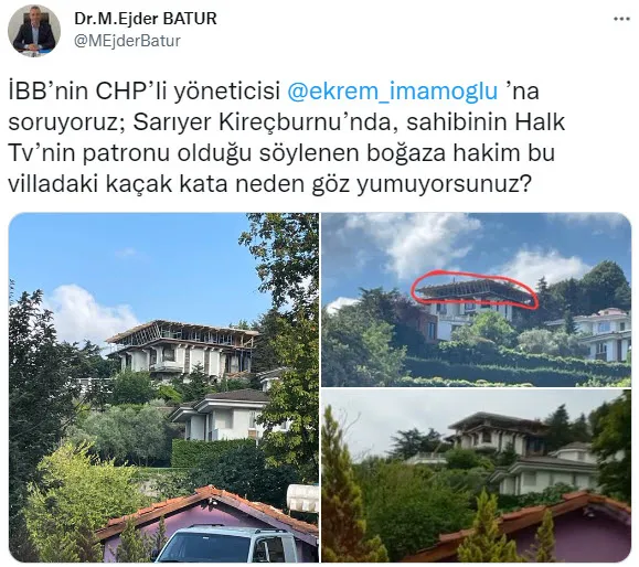 CHP'nin fonladığı Halk TV'nin patronu Cafer Mahiroğlu'na ait kaçak villada yıkım! Ekrem İmamoğlu kalkanı da durduramadı - 3