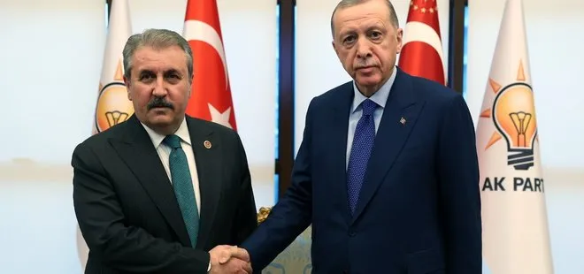 Başkan Recep Tayyip Erdoğan Büyük Birlik Partisi Genel Başkanı Mustafa Destici ile görüştü