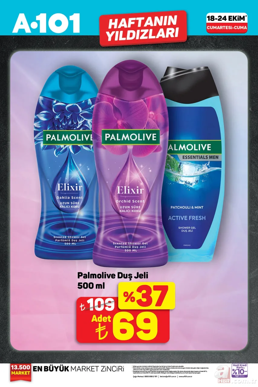 A101 FIRSATLARINDA BU HAFTA | 18-24 Ekim indirimlerinde neler var? Ayçiçek yağı 435 TL, deterjan 179 TL, duş jeli 69 TL… 5