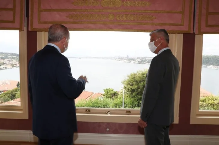 Başkan  Erdoğan Kosova Cumhurbaşkanı Taçi ile bir araya geldi