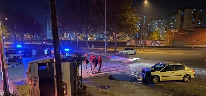 Kayseri'de servis aracında yangın! 2 yaralı