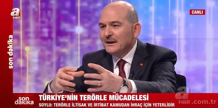 İçişleri Bakanı Soylu’dan A Haber canlı yayınında İBB’ye ’terör’ teftişi tepkisi