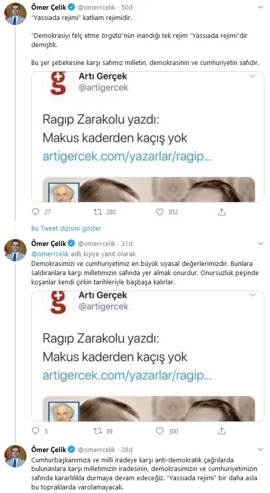 Son dakika: Ragıp Zarakolu'nun alçak darbe ve idam tehdidine Ömer Çelik'ten sert tepki: Onursuzlar - 1